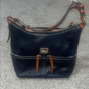 Dooney & Bourke Blue and Brown Shoulder Bag EUC